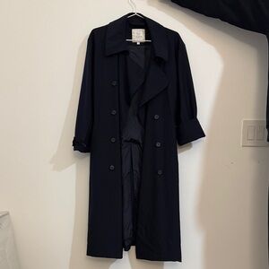 Classic Navy Trench Coat - Unbranded